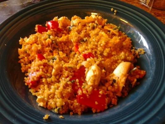 sauté de quinoa avec légumes et poulet