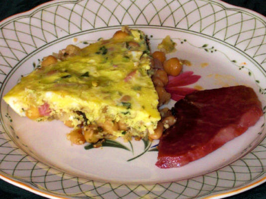 omelette aux haricots et à l'ail portugais