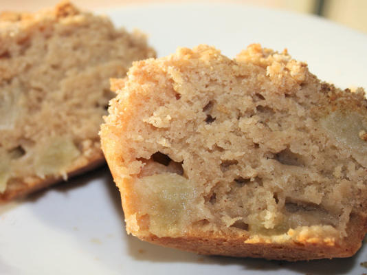 muffins pomme-cannelle garnis de crumble (sans gluten)