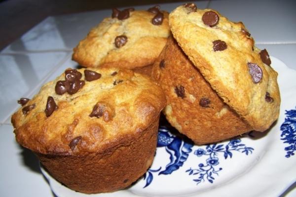 muffins aux pépites de chocolat à la banane