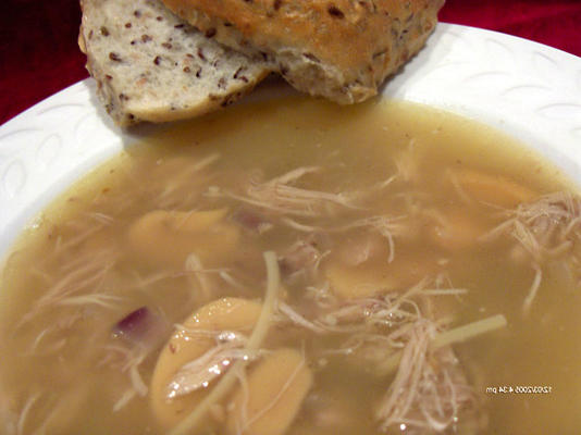 soupe aux champignons et au poulet