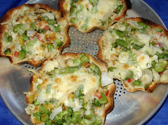tostadas aux lentilles et légumes