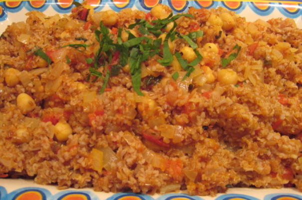 bulgar, pois chiches et tomates