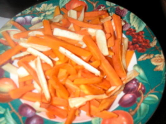 courge rôtie, panais et carottes