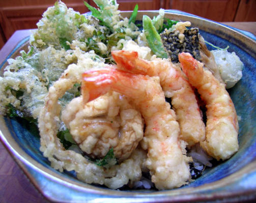 tempura donburi - tendon - bol de riz tempura