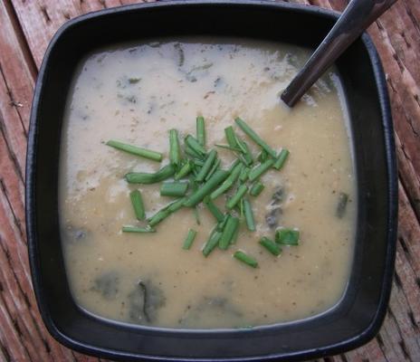 soupe portugaise aux pommes de terre et à la coriandre
