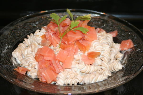 fromage à la crème et pâtes lox