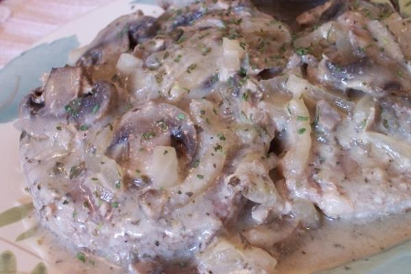 steak aux herbes et champignons