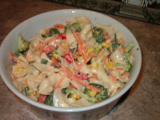 salade de pâtes aux légumes de printemps