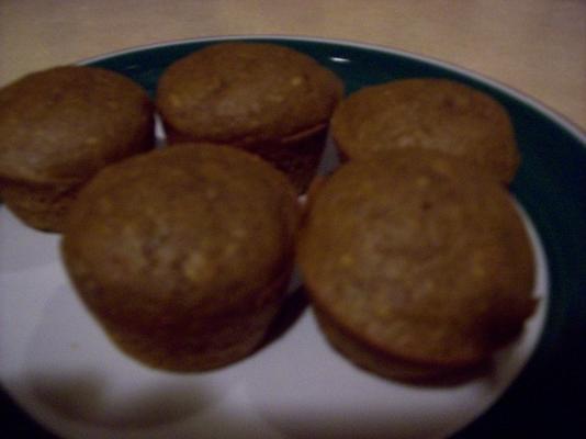 muffins à la citrouille de blé entier