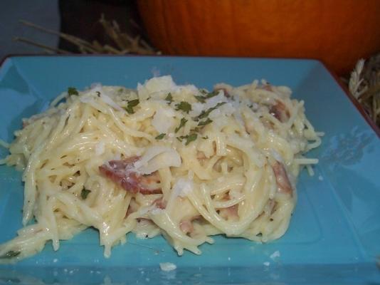 pâtes carbonara faibles en gras