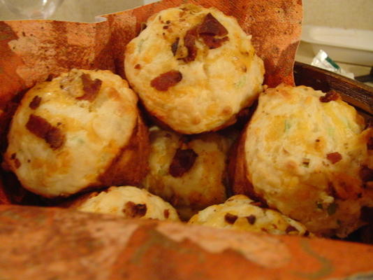 muffins au bacon et aux oignons verts