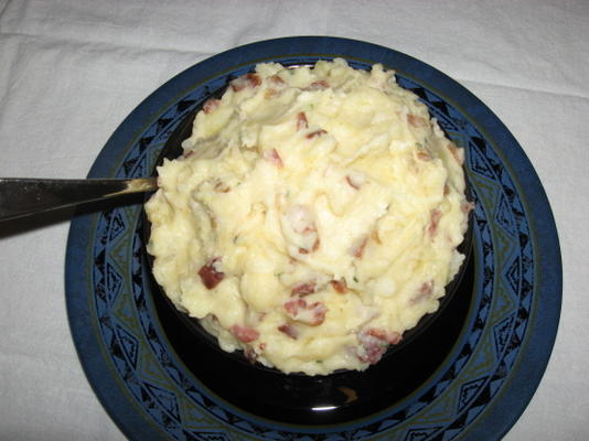 purée de pommes de terre à l'ail et au bacon