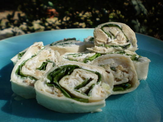 rollups de poulet et d'épinards diabétiques