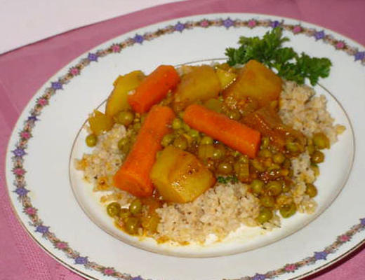 pois au curry avec carottes et pommes de terre