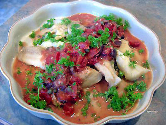 steaks de poisson aux olives et aux câpres