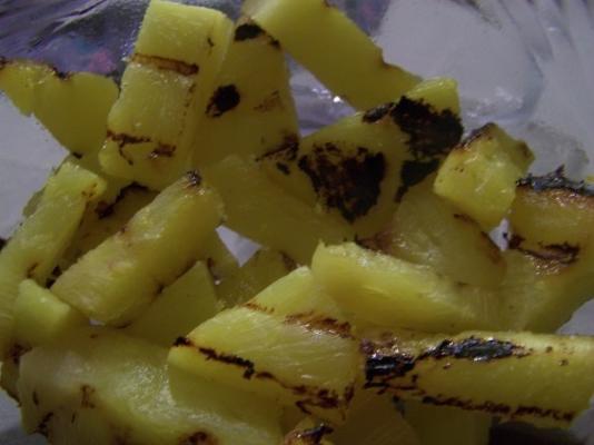 ananas agrumes-menthe grillé