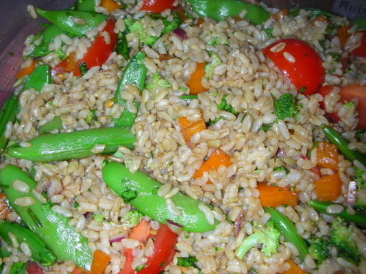 salade de riz chinois aux pois mange-tout