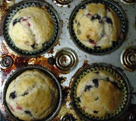 muffins au maïs et aux bleuets