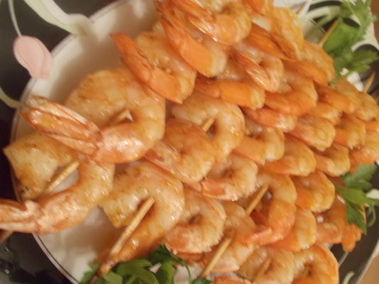 brochettes de crevettes grillées au beurre créole