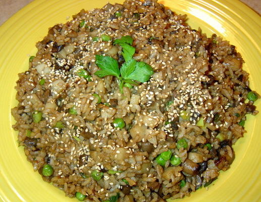 riz frit aux champignons (à la teppanyaki)