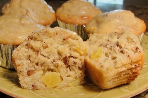 muffins aux ananas et aux pacanes