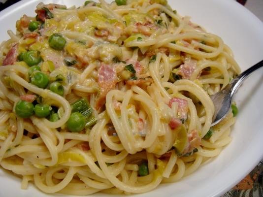 poireaux et spaghettis