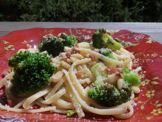 cheveux d'ange avec pancetta et brocoli (chef de fer michael s