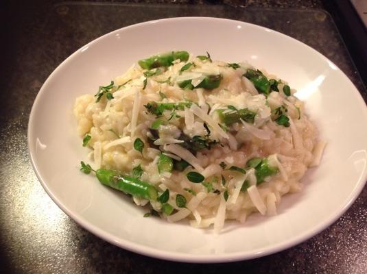 risotto au citron avec asperges