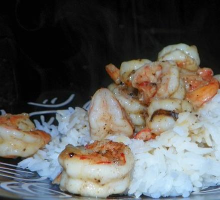 crevettes au chili et à l'ail