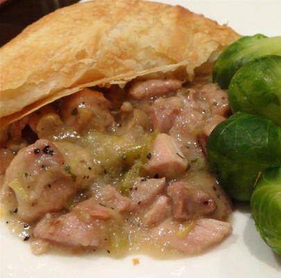 pâté au bacon et aux poireaux