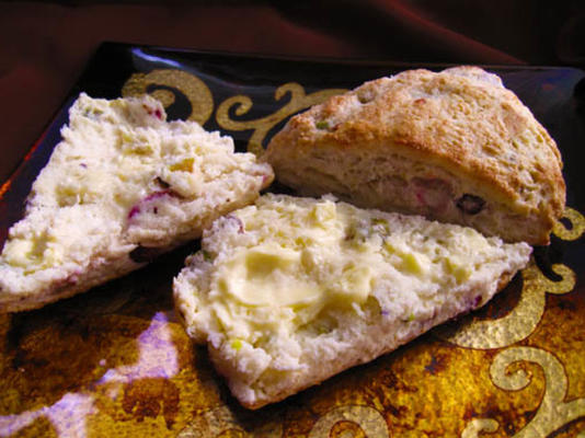 scones aux canneberges et pistaches