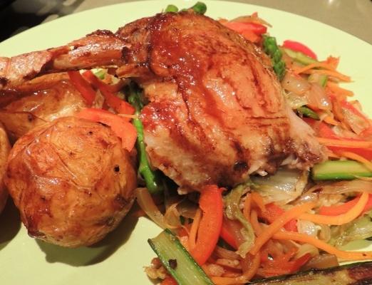 canard rôti au vinaigre balsamique et glaçure au miel