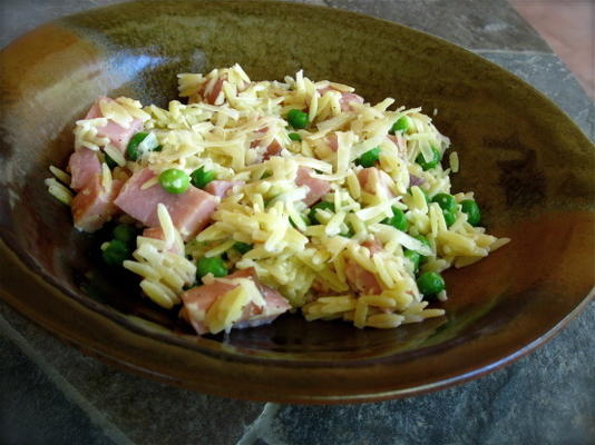 tagliatelles au jambon et aux pois