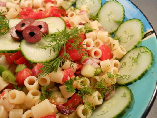 salade de macaronis au gaspacho