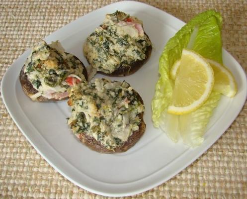 Champignons farcis au surf et au gazon