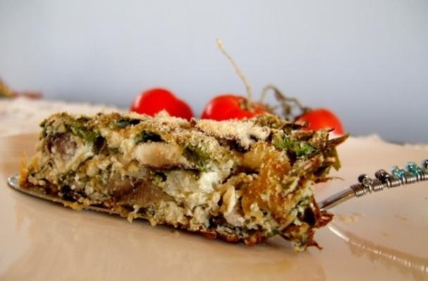 tarte aux épinards et aux champignons (accompagnement)