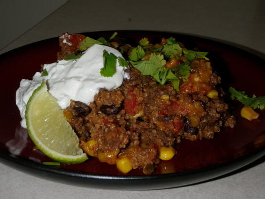 casserole de quinoa mexicain