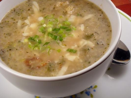 soupe de chou-fleur au brocoli