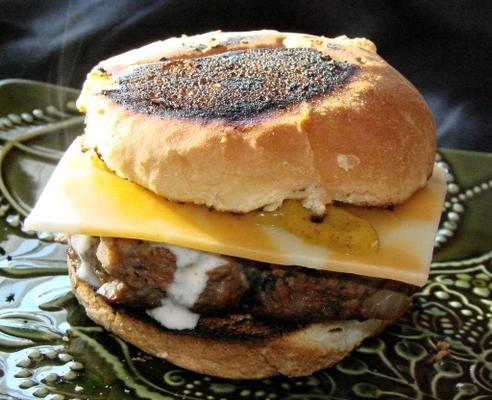 hamburgers au bœuf et aux champignons faibles en gras
