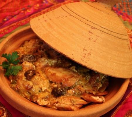 tajine marocaine de poulet aux abricots