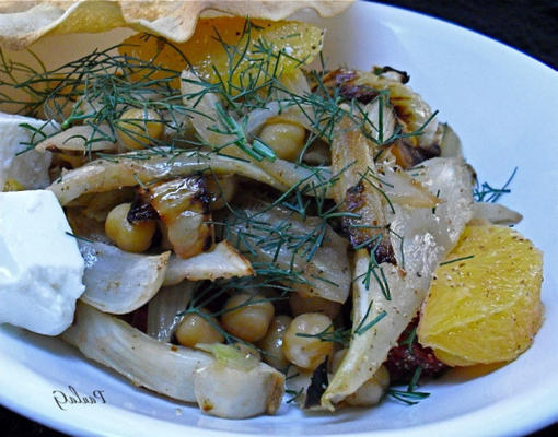 fenouil rôti aux pois chiches