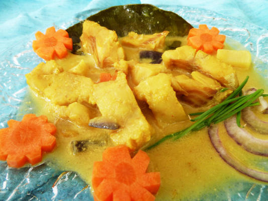 Poisson cambodgien poché au lait de coco