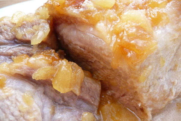 rôti de porc à l'ananas (four à micro-ondes à convection)