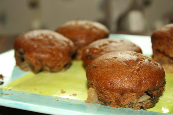 muffins végétaliens au pain d'épices et aux pommes