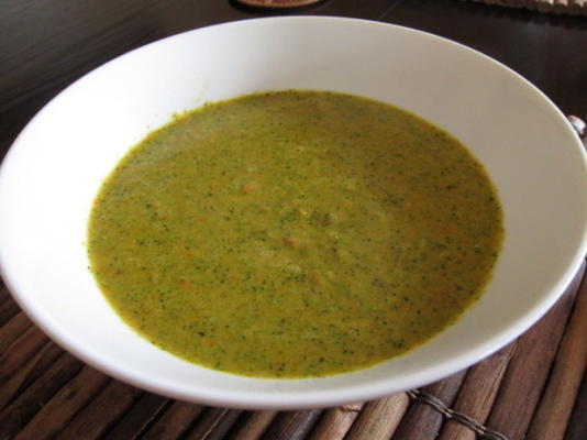 soupe de cheddar au brocoli et au cari