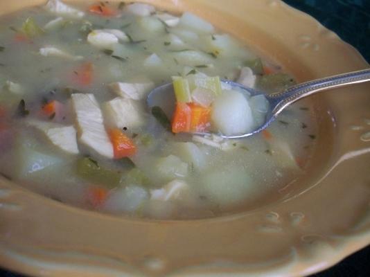 soupe à la dinde à l'estragon