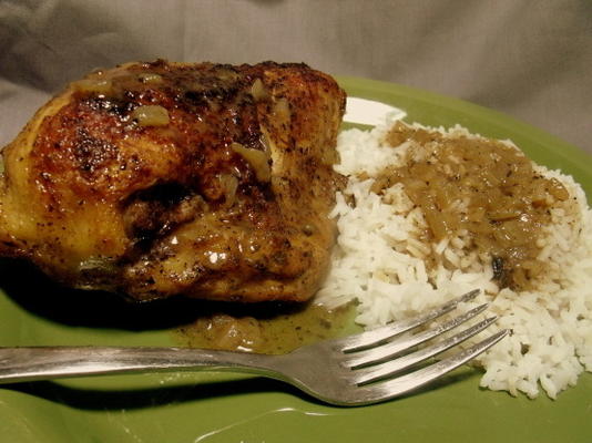 poulet à l'oignon et au gingembre