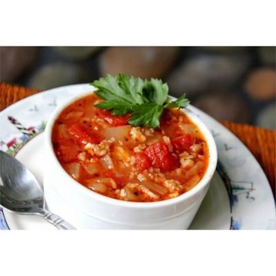 soupe à l'avoine et aux tomates