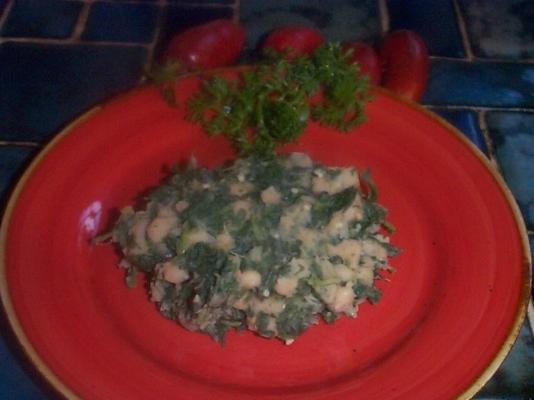 cannellini sautés aux épinards et à l'ail